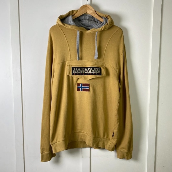 Napapijri Other - Napapijri Burgee Hoodie Front Pocket Yellow XL